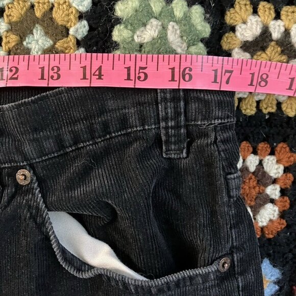 Vintage Levi's Black Corduroy Pants Womens 34 Neutral Made Canada - Picture 5 of 8